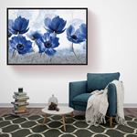 Blue Large Floral's Canvas