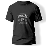 Vintage 78 Baskılı T-Shirt 
