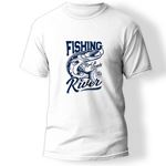 Fishing River Baskılı T-Shirt