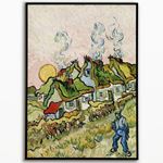 Van Gogh "Houses and Figure " Poster