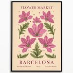 Flower Market Barcelona Poster