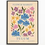 Flower Market Tulum Poster