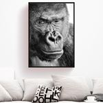 Gorilla Face Black & White Canvas