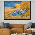 Vincent van Gogh's The Siesta (1890) Kanvas Tablo 